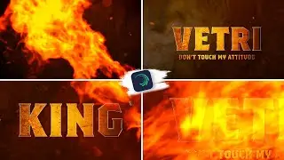 Fire 🔥 3D Name ART Video Editing Alight Motion | Instagram Trending Video Editing