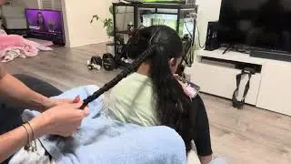 Asian Mum Doing My Mixed Daughters Hair For School.. How Did I Do? @ThePerfectlyMixedFamily