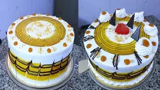 Butterscotch birthday cake recipe || easy butterscotch cake recipe || butterscotch cream cake recipe