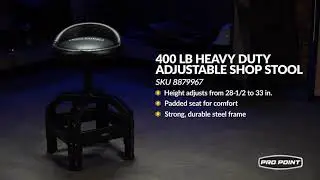 400 lb Adjustable Swivel Shop Stool \ Tabouret d'atelier pivotant et r&eacute;glable, 400 lb - 8879967