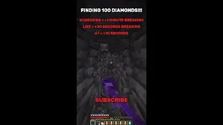 Finding 100 Diamonds in Minecraft!