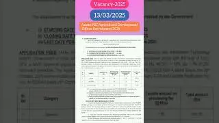 Assam PSC Agricultural Development Officer Recruitment 2025 #india