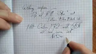 Visual ordinary writing compare: Dip nib #11(Star) vs Pilot 742 FA vs Pilot Falcon