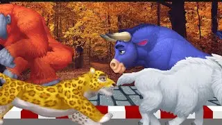 Animals Stampede running |Cartoonickids