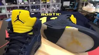 “MICHIGAN” JORDAN 5 PE ‘SAMPLE’, COPPED & ROCKED OUT OF @sneaker__legend