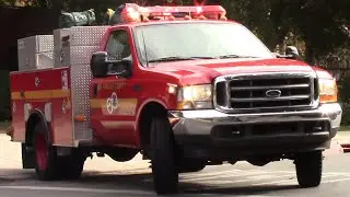 *AIRHORN* LACoFD Engine 144 and Patrol 144 (reserve) responding