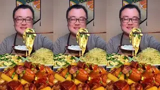 Satisfying Mukbang | Eating With Axing Braised Pork & Delicious Home-Cooked Dishes