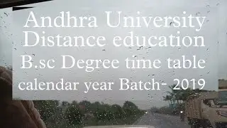 Andhra University Degree distance education Bsc timetable calendar year Batch- 2019|au latest|
