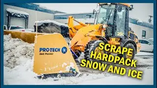 Scrape hard pack snow.  No restrictions. - Pro-Tech Steel Edge Sno Pusher