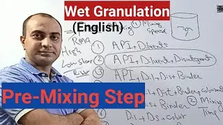 Pre Mixing In Wet Granulation | Granulation Process | Tablet Manufacturing