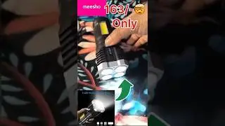 4-core Super Bright Flashlight LED Torch🤯😳# Shorts #shortsfeed #trending #meesho #online review
