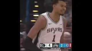 Wemby dunks on chet holmgren #nba #nbahighlights #spurs #sanantoniospurs #okcthunder