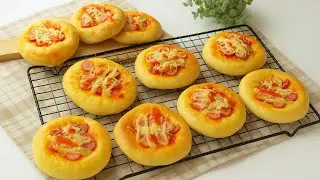 RESEP ROTI PIZZA MINI, ENAK LEMBUT SAMPAI BESOK. Buat Jualan Laris Banget Selalu Ramai Pembeli 
