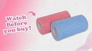 Non-Woven Reusable Kitchen Towel Roll Review - Kitchen cleaning hacks #amazonfinds