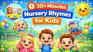 30+ Minutes Nursery Rhymes for Kids 🎵 | Wheels on the Bus, Baby Yes Papa & More