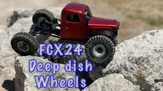 FMS FCX24 Как использовать штампованные стальные диски RC4WD и другие диски 1.0 без модификаций!