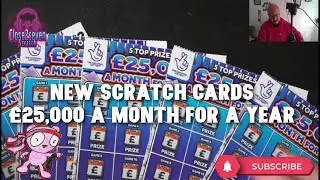 New Scratch Cards &pound;25,000 A Month For A Year #monday #new #close2seven