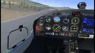 Diamon Da-40 Crosswind in Vehicle Simulator - Inside View