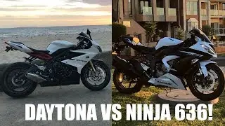 Kawasaki Ninja 636 vs Triumph Daytona 675R!