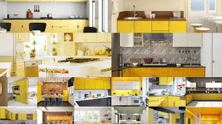 modern small yellow kitchen & yellow colour kitchen design 2025 #kitchen #kitchen #homedecor