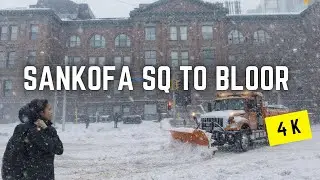 Toronto 🇨🇦 Winter Walk | Sankofa (Yonge-Dundas) Square to Bloor St via Yonge, College & Spadina, 4K