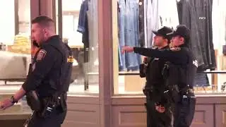 Garbage Fire Extends to Exterior Fixture at Grand Central Terminal - Manhattan 