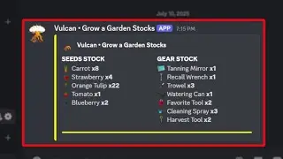 How to Setup Vulcan Bot for Grow A Garden Alerts on Discord