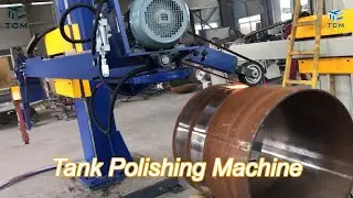 double grinding heads high efficiency industrial tank vessel automatic polishing sanding machine