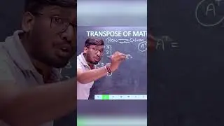 Transpose of a Matrix 🔄 | Part 1 | BCA BBA Sem 1 | Ranjan Sir