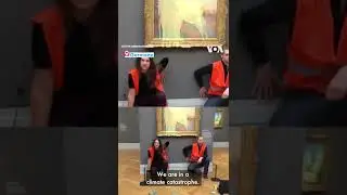 Climate Activists Throw Mashed Potatoes at Monet Painting