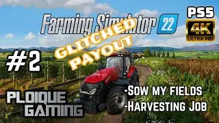 Farming Simulator 22 - First Harvesting Job-Glitched Payout on PS5[4K60 Video]