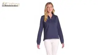 TravisMathew TM1LD007 Womens Coveside 1/2-Zip; Custom Logo Embroidery | Screen Printing