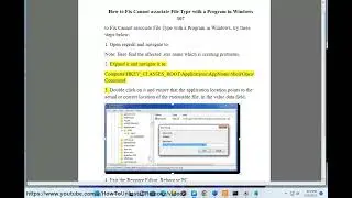 Fix Cannot associate File Type with a Program in Windows