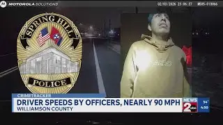 Man taken into custody after speeding past Spring Hill police at nearly 90 mph