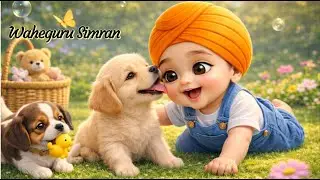 Satnam Waheguru (ਸਤਨਾਮ ਵਾਹਿਗੁਰੂ) Simran for Babies & Kids | Gentle & Calm Gurbani