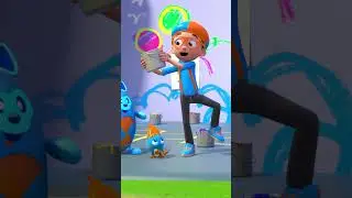 Colors Go Crazy with Paint Mixer 5000! 🌈🧡 Learn with #Blippi #BlippiWonders #Shorts