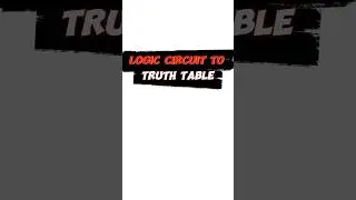Complete the Truth Table  #logicgates #truthtables  #booleanexpression