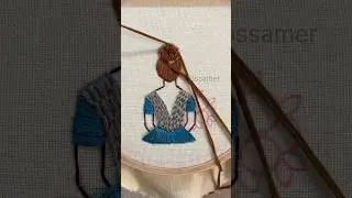 High Bun Hair Embroidery tutorial for beginners 😍 complete tutorial in description #embroidery