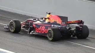 Red Bull RB13 2017 F1 Car in Action - Formula 1 Pre-Season Tests in Spain
