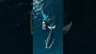 Whale Watching Adventure: Giant Whales Play Beside Cruise Ships - #ai #cutewildanimals #cute
