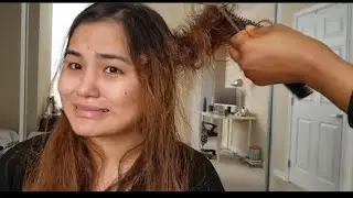 How to Untangle Matted Knotted Hair Stuck to a Comb / Round Brush