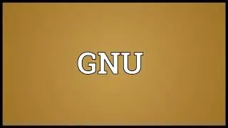 GNU meaning in English