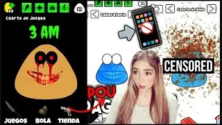 LA VENGANZA de POU a la 3 AM 😰 | No debí jugar POU esta APP está MALDITA | ValeryRm