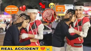Real Accident Prank On Girlfriend || Gone Extremely Emotional 😭💔 | Justin Romio