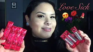Jeffree Star LOVE SICK liquid lipstick and lip ammunition (Try on)