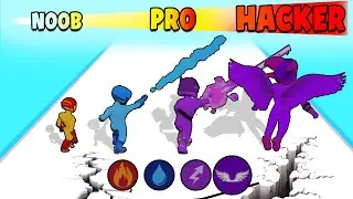 NOOB vs PRO vs HACKER ​in Superhero Transform Fight - Epic Fight 3D