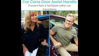 Vive Car Handle Assist for Elderly - Scratch Proof Latch - Auto Grab Bar Cane Support Aid