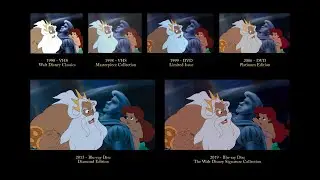 The Little Mermaid - Destruction of the grotto | 30 Years of Video Editions Comparison