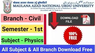Manuu Diploma Civil 1st Semester Physics1 Notes | Manuu Diploma All Subject Notes | Endn News