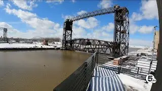Riverfront retail buildings at the Flats East Bank project are up for auction this week